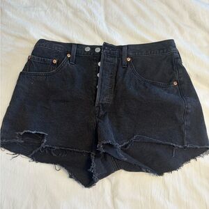 Levi's Black Distressed Women's Shorts